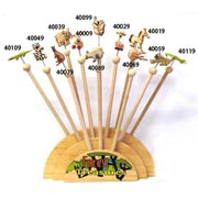 24 Painted Animal Novelty Pencil Set